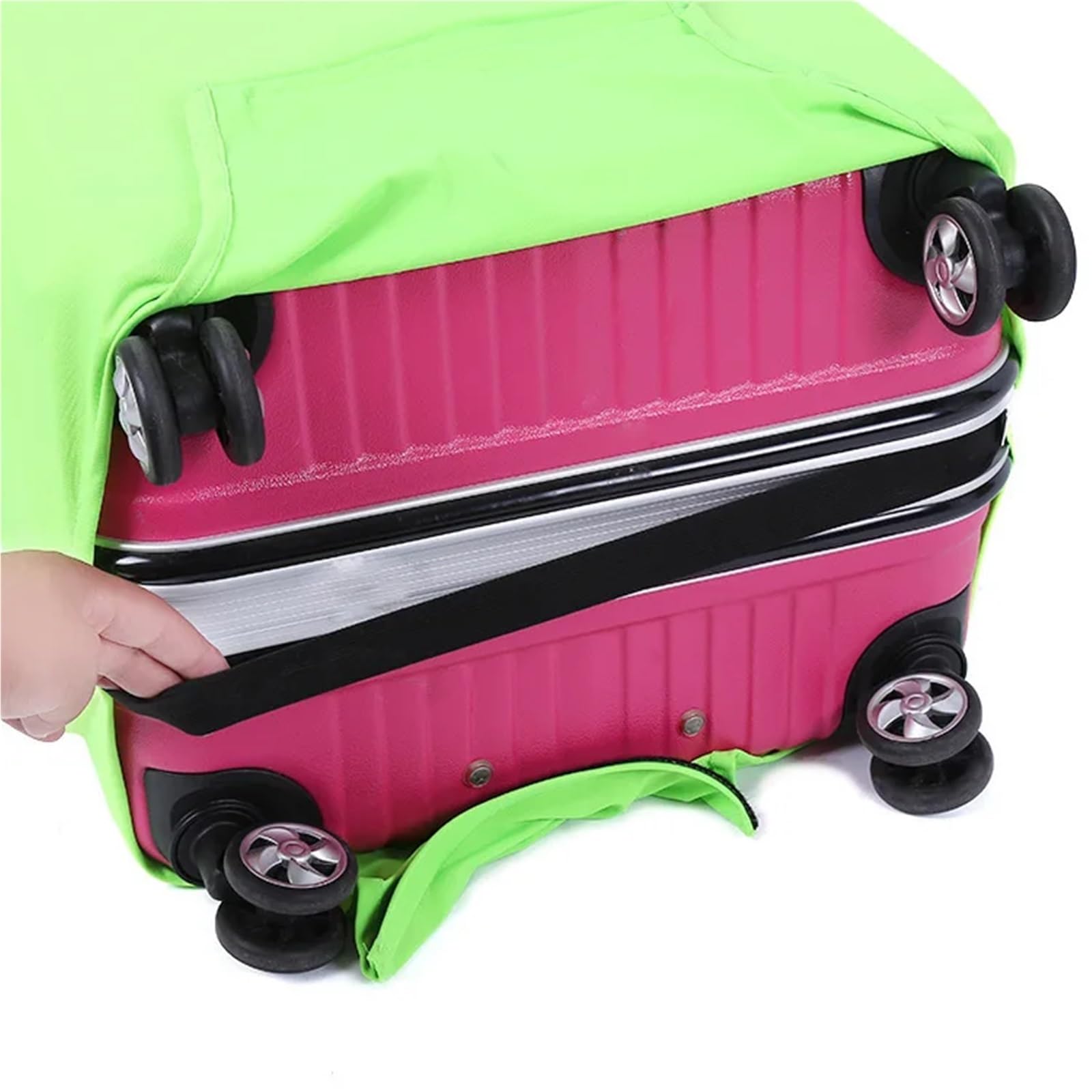 2 uds Cubierta de Equipaje Tela elástica Protector Maleta Polvo Adecuada for 18-32 Pulgadas Organizador Viaje para Maletas(Blue,L(26-28inch))