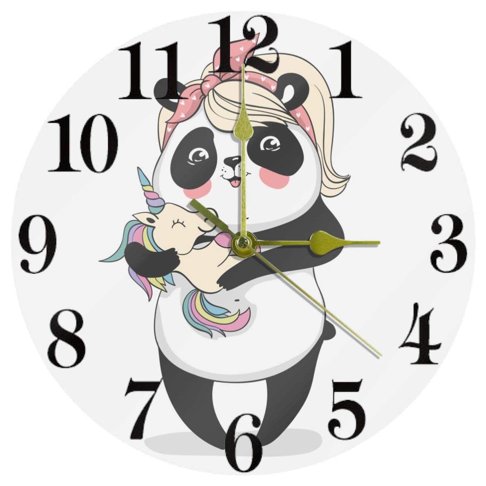 Horloge murale panda pour décorer la chambre d'enfant et l'école