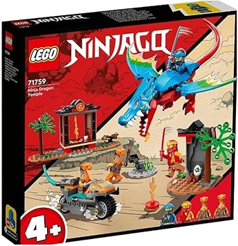 Lego 71759 Ninjago Dragon Temple Ninja Toy and Figure Set with Motorcycle, Includes NYA Figure to Protect The Temple, Multi-Colour