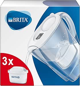 Brita Marella Cool mit drei Kartuschen in weisser Farbe zum Kalkfiltern