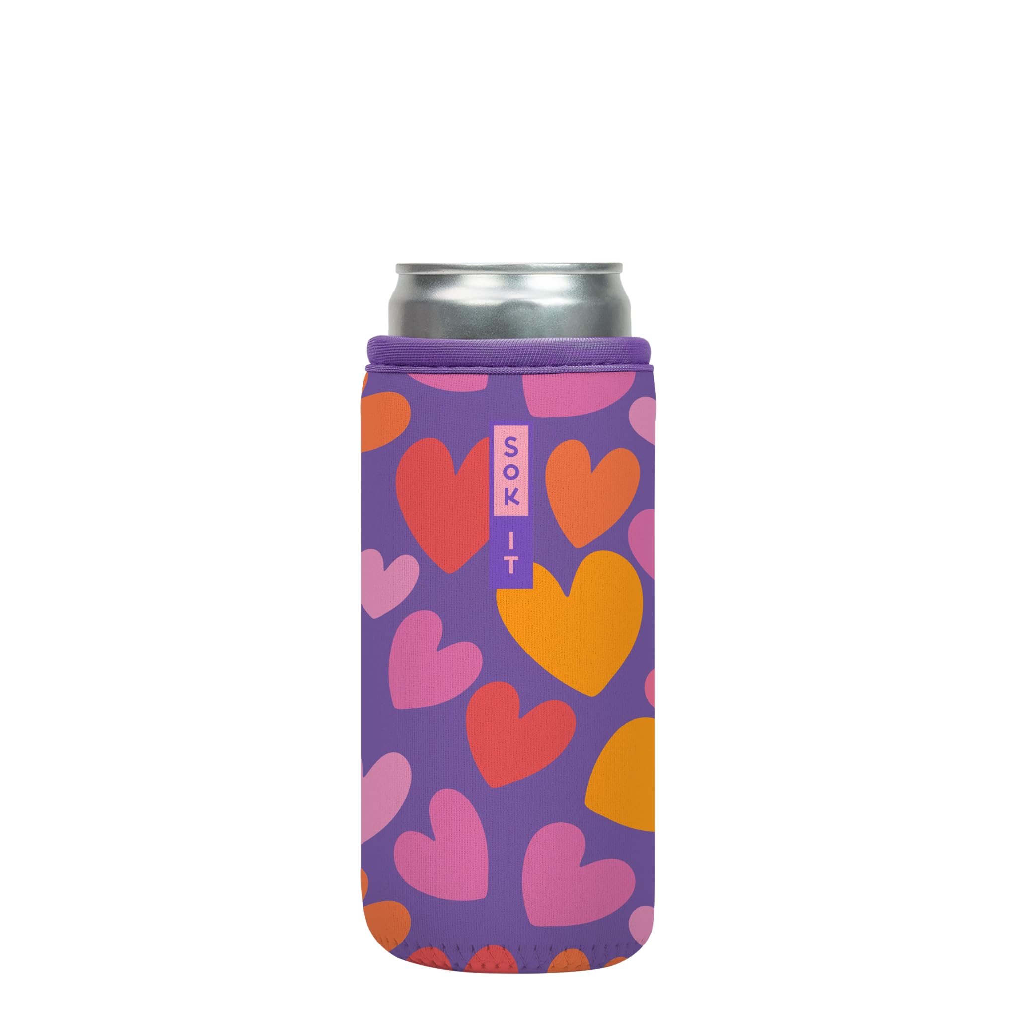 Sok It CanSok Sleeve for Beer & Soda Insulated Neoprene Cover (Hearty Hues, 12oz Slim Can Sleeve)