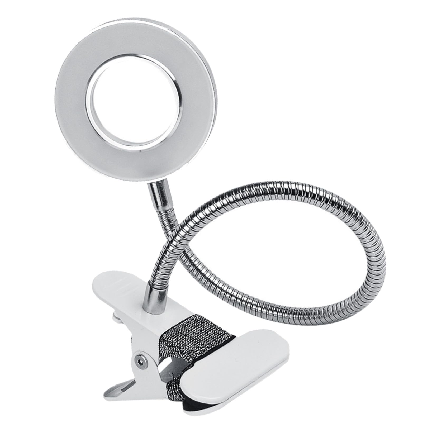 Lampada Manicure Pieghevole LED da Tavolo Argento Braccio 360°