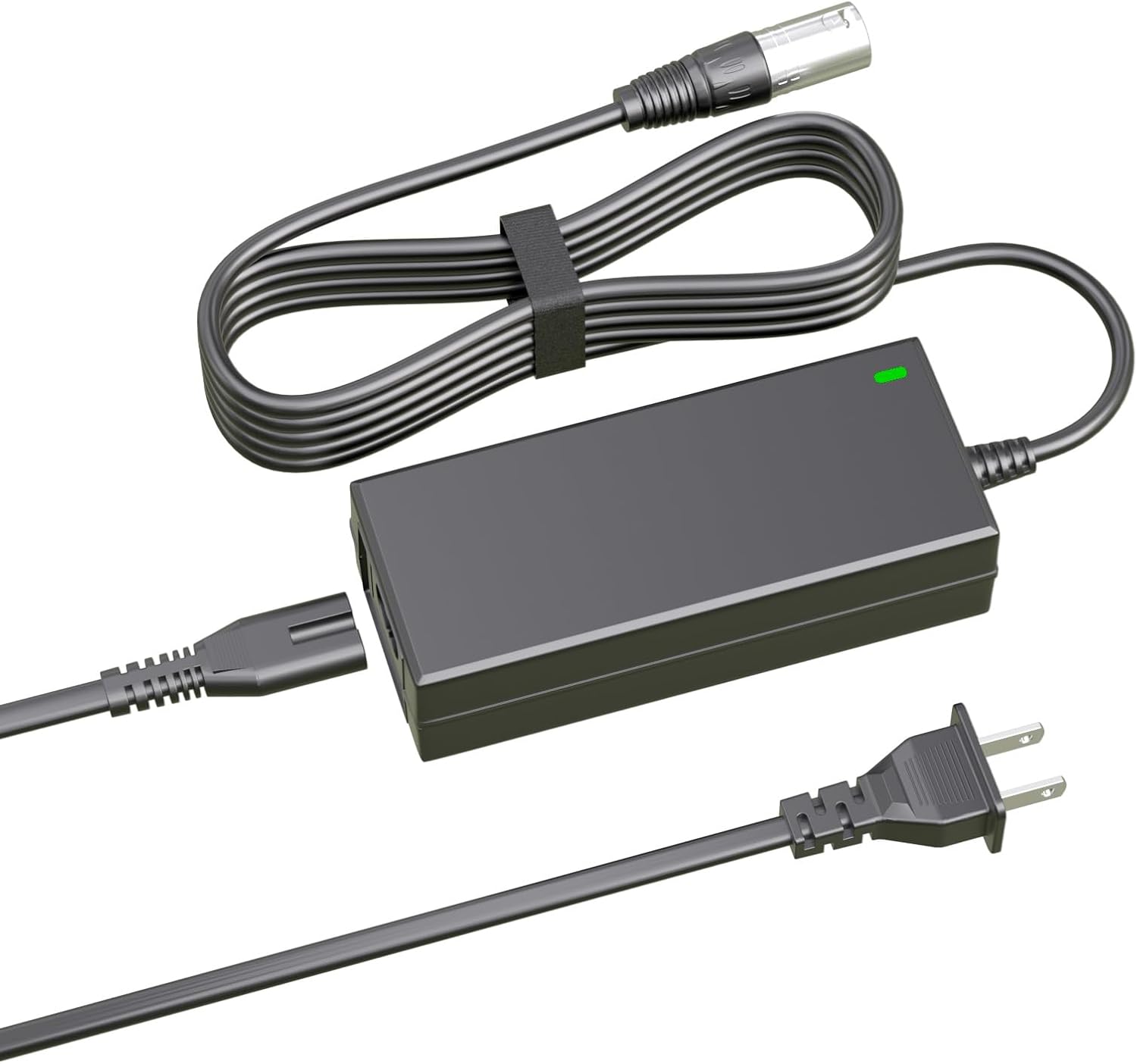24V 2A Male 3-Pin XLR Charger Compatible with Jazzy Power Chair, Pride Mobility, Shoprider, Drive Medical, Bladez, Go Go Elite Traveller
