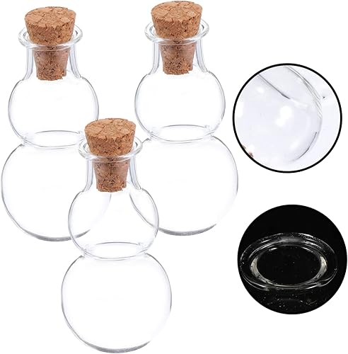 Miniatura 2 de Didiseaon Botella de deseos Terrarios Frasco de vidrio Miniture Decoración Miniatura Botellas de vidrio Botellas de mensaje de vidrio Pequeña