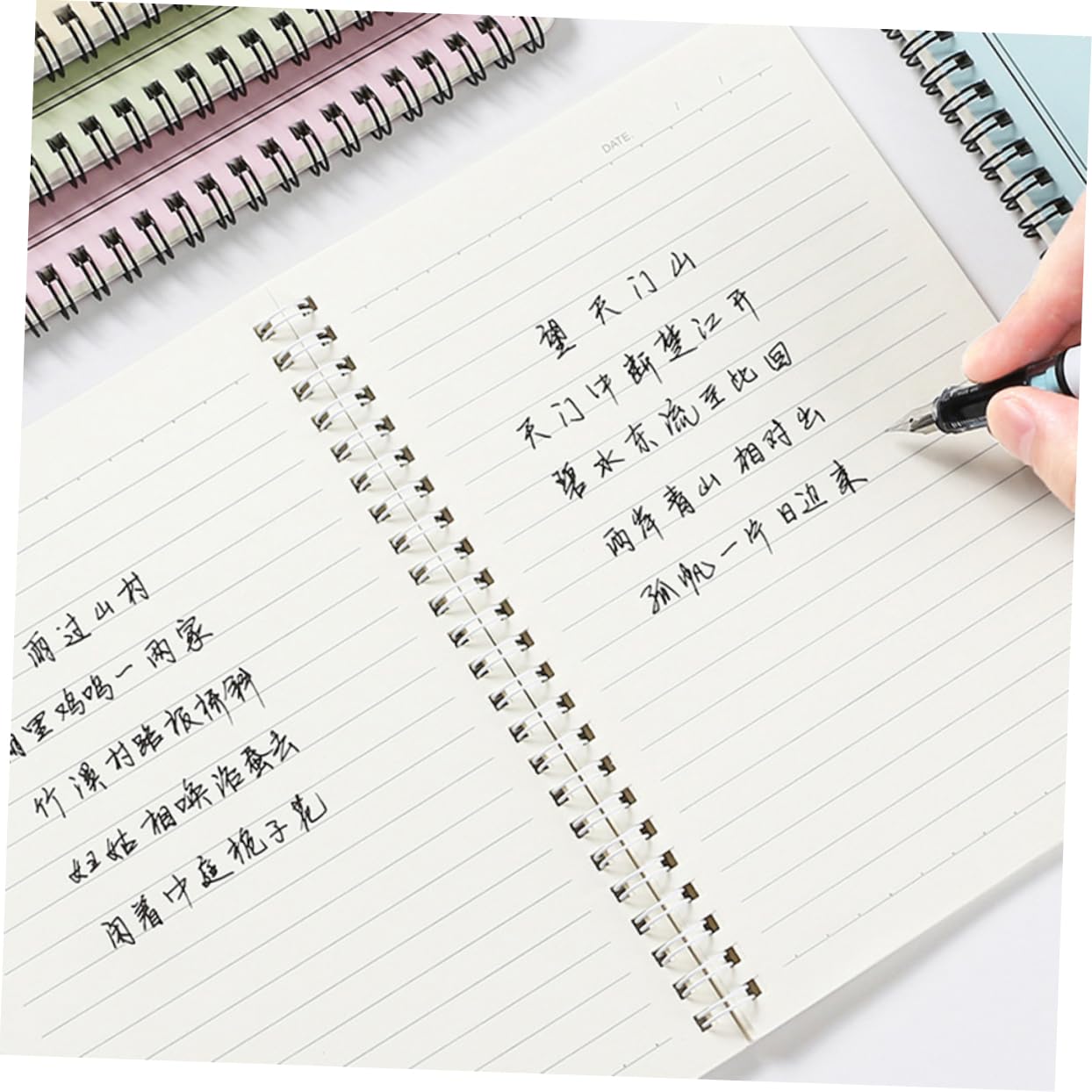 Sewroro 4pièces Lot De Carnet à Spirale Latérale Couverture Simple Bloc-notes Pour Étudiants Carnet Étudiant Journal De Voyage De Notes