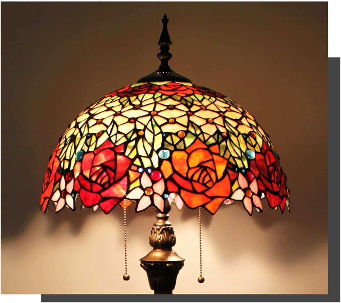 ステンドグラス　トールランプ　フロアランプ　レトロ　照明　間接照明　nZ ステンドグラス トールランプ フロアランプ レトロ 照明 間接照明 nZ