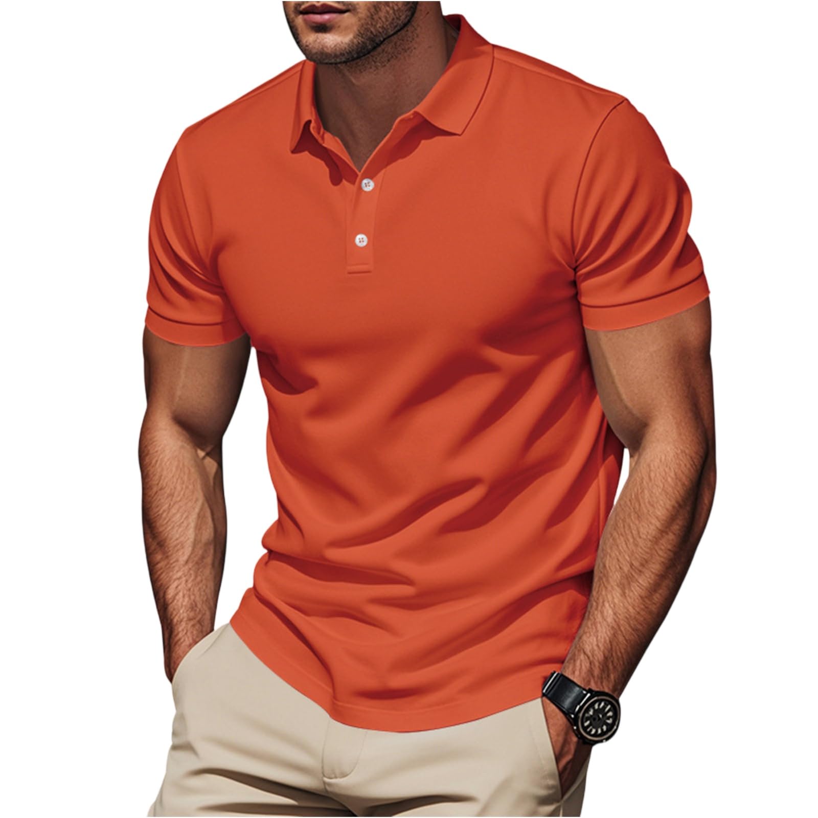 Men's Polo Shirts Short Sleeve Breathable Workout Tops Casual Summer Golf Polo Shirts