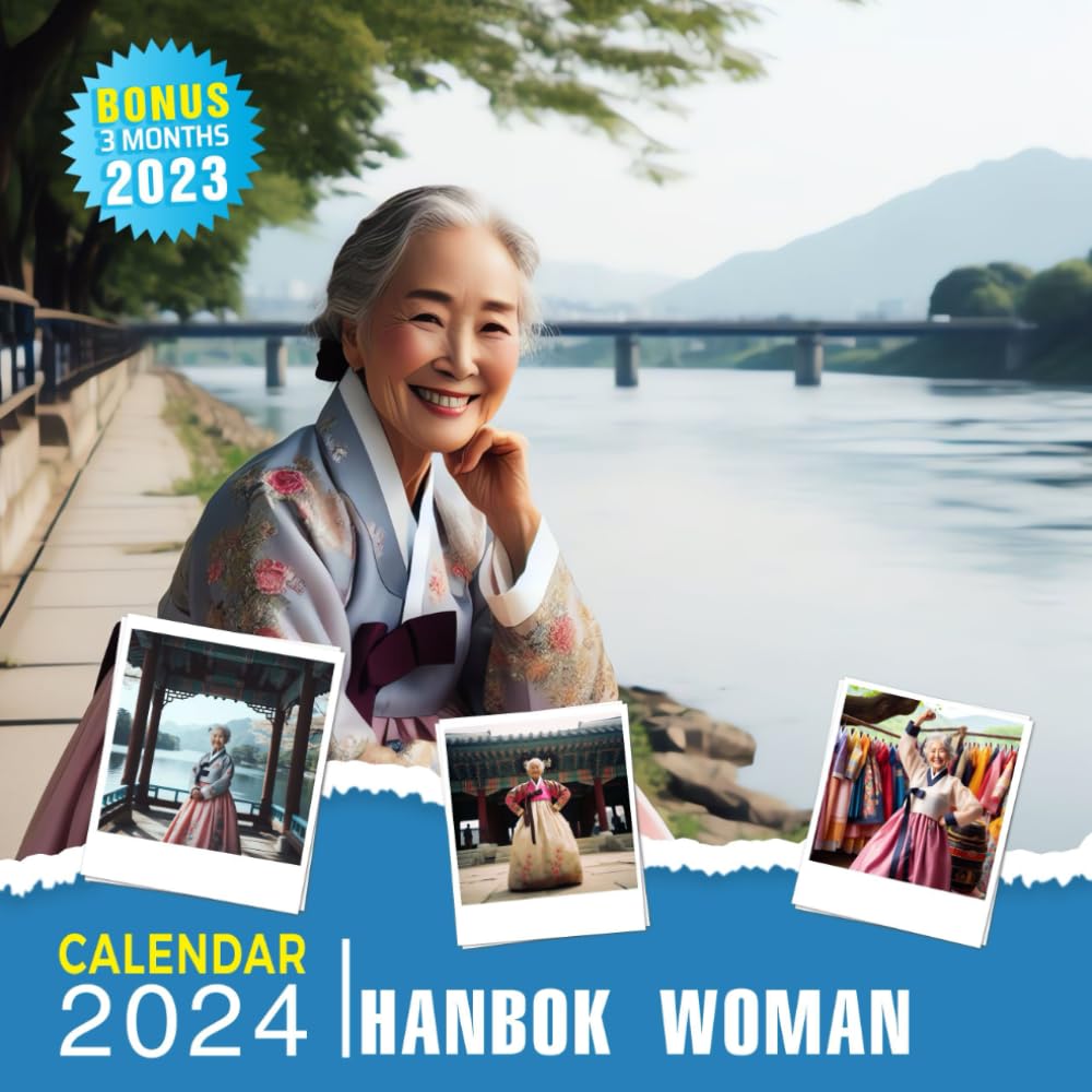 Jake VincentHanbok Woman Calendar 2024: 15-Months Annual Yearly Planner Featuring Hanbok Woman, Large Square Grid Format with Dedicated Notes Section for Easy Planning, Organizing