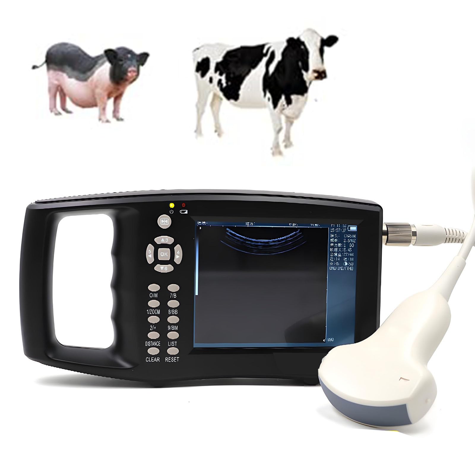 Kit Scanner Veterinario Ad,Macchina Portatile HD per Test Gravidanza B