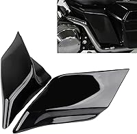 Vista 2 de Cubiertas laterales extendidas negras vívidas, paneles laterales estirados para Harley Touring Road Glide Street Glide Road King 1997-2007
