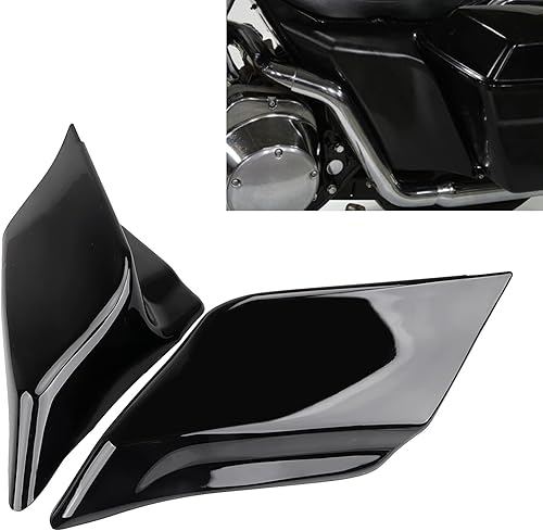 Miniatura 2 de Cubiertas laterales extendidas negras vívidas, paneles laterales estirados para Harley Touring Road Glide Street Glide Road King 1997-2007
