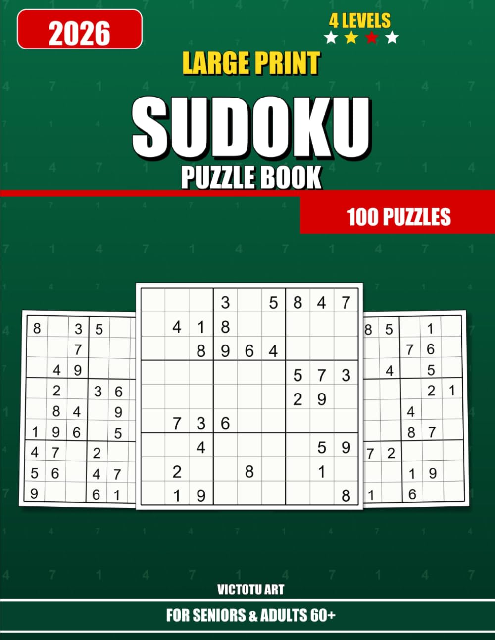 Large Print Sudoku Puzzle Book for Seniors: Brain Training for Memory & Cognitive Health — 100 Puzzles Easy to Expert: Mental Agility Exercises for ... and Stay Sharp Every Day (sudoku for seniors)