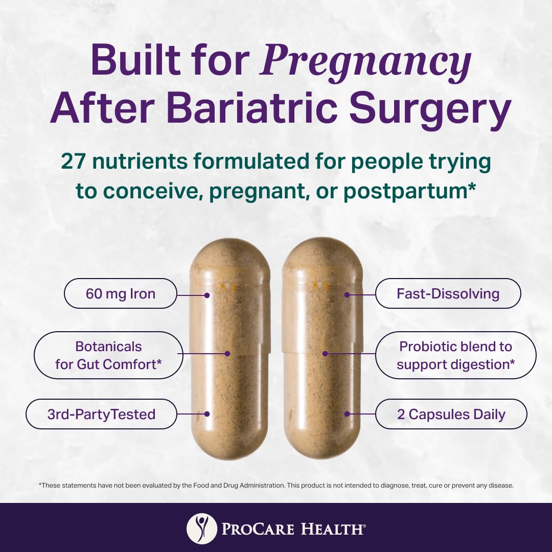 Prenatal Bariatric Multivitamin with Iron | Capsule | 60ct — Amazon image 7