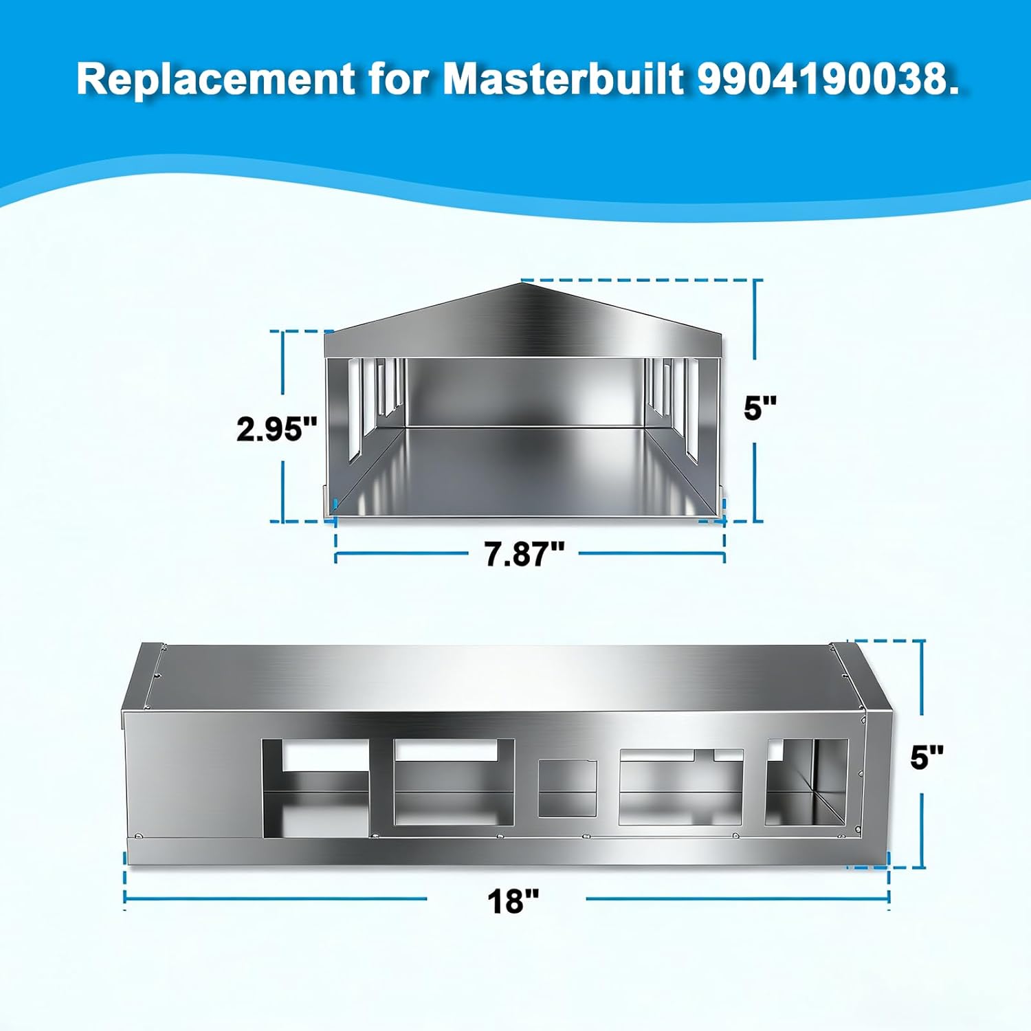 LS'BABQ Heat Manifold Replacement Parts for Masterbuilt Gravity Series 560 Digital Charcoal Grill and Smokers Models MB20040220 MB20041020 9904190038