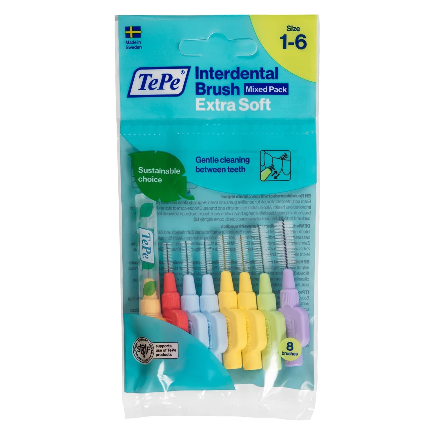24 Tepe interdental Brushes, Extra Soft, Mixed
