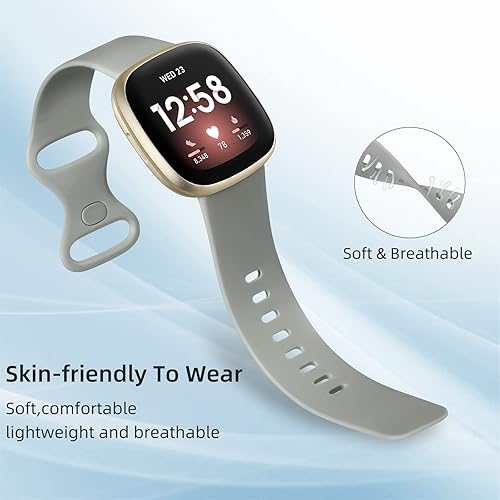 Vista 29 de Odbeai Compatible con correas Fitbit Sense y Sense2/Versa 3 y 4 bandas para mujeres y hombres, correa deportiva de repuesto suave, accesorios