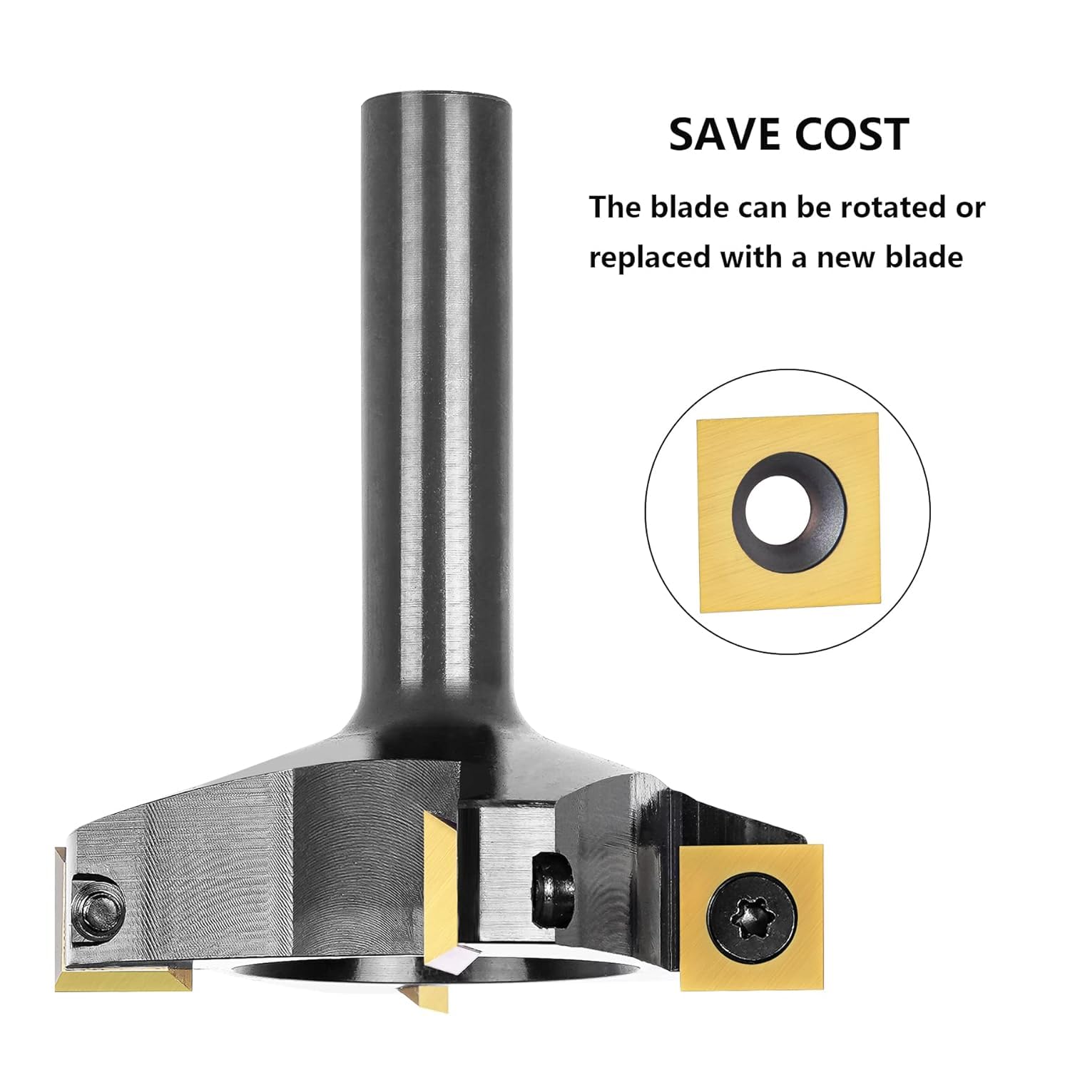 SpeTool 2-1/2" Spoilboard Surfacing Router Bit, 1/2" Shank CNC Slab Flattening Bit with ATS Coating Carbide Inserts - Image 4