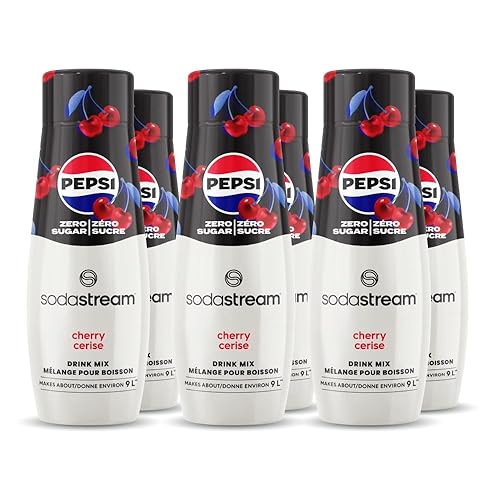 Sodastream Cherry Pepsi Zero Sugar Flavour 440mL x 6 (Makes 54L) - Cherry Pepsi Zero