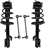 Vista 99 de Detroit Axle - Kit de puntales delanteros para Volvo C30 C70 S40 V50, 2 puntales muelle helicoidal 2 estabilizador, barra estabilizadora, enlaces