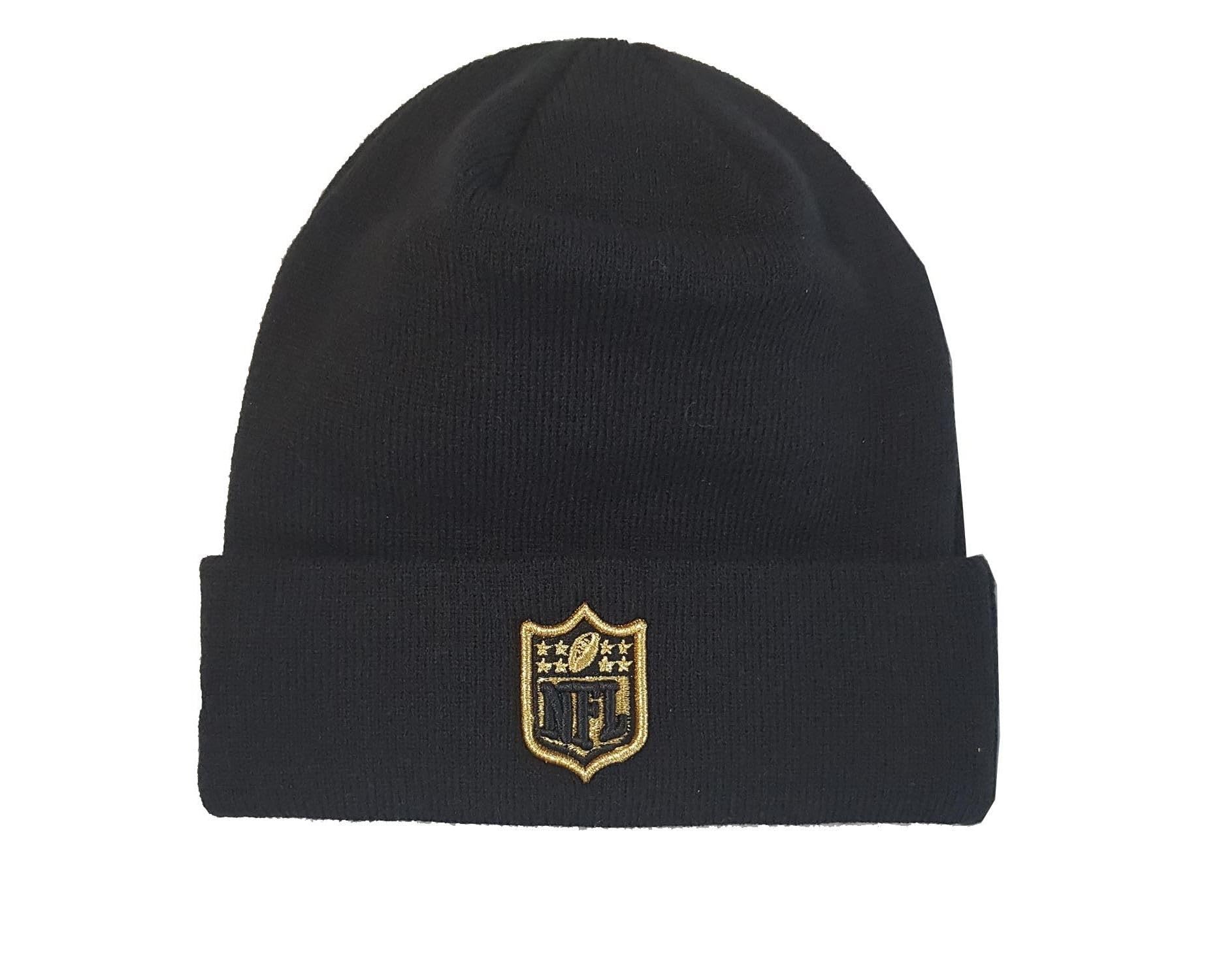 New Era NFL Berretto Cappello Invernale Football Americano Logo Nero