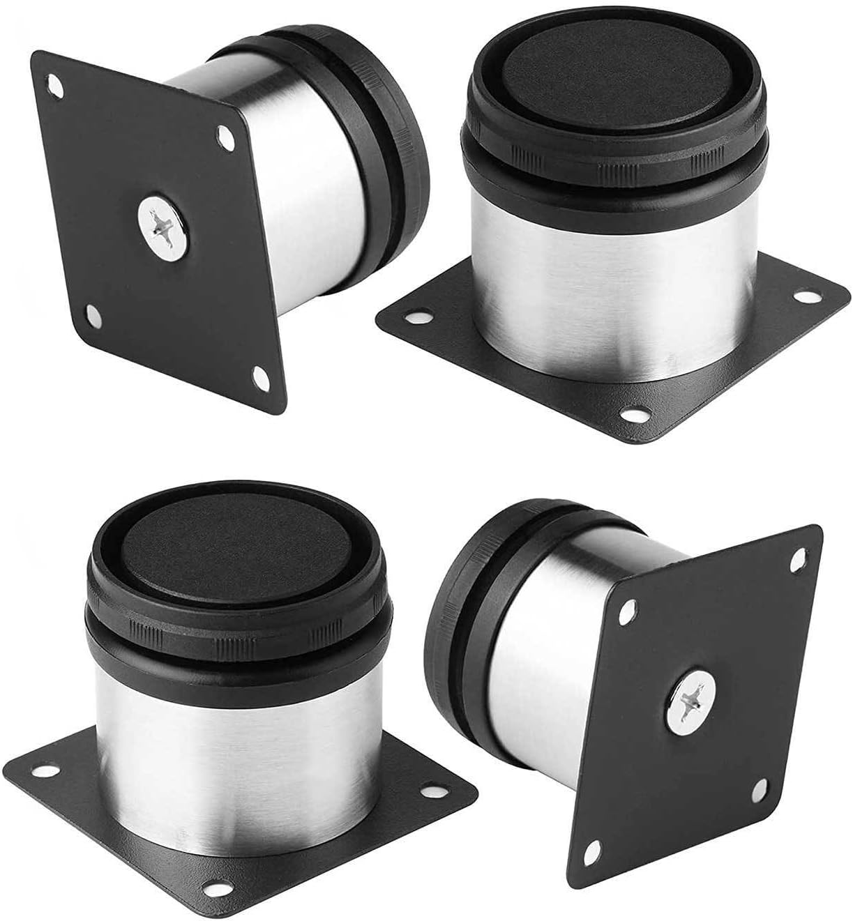 4 Pack Furniture Legs Sofa Legs Adjustable Furniture Feet Stainless Steel Legs for Table for Sofa, Table, Couch, Cabinet,100mm(3.93in) ()