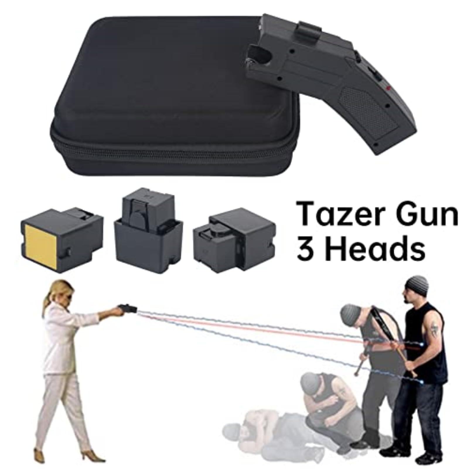 Safety Technology 18 Million Volt Rechargeable Trigger STUN Gun (Black)