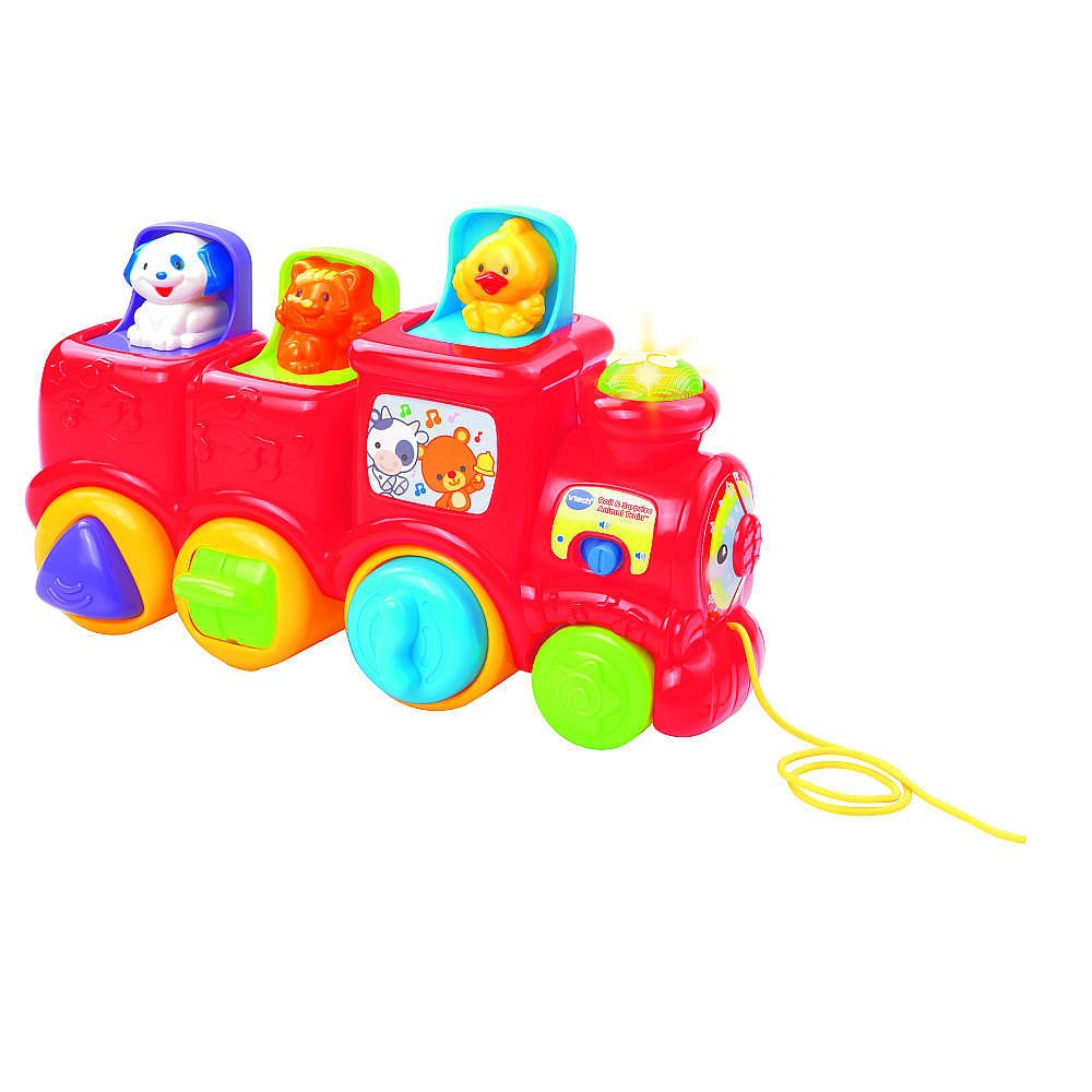 VTech Roll & Surprise Animal Train, Red