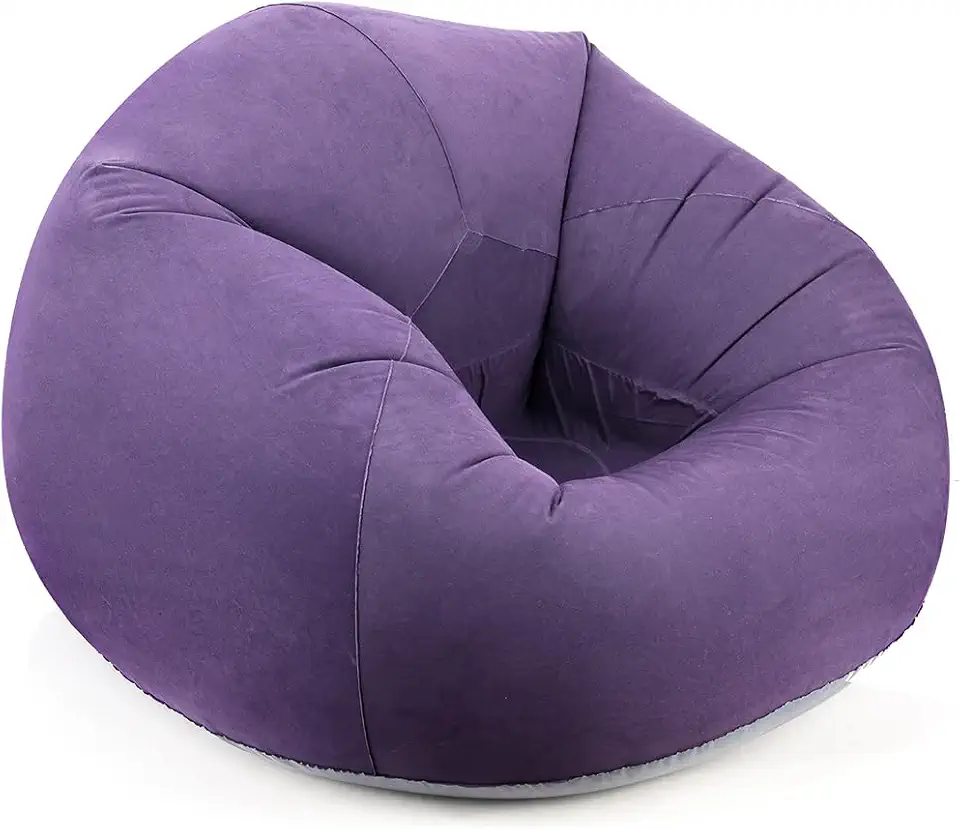 Roxo, 76*53 cm, Puff, Puff Quarto, Pufe, Sofa Inflavel, Puf, com Dispositivo de Inflação Manual