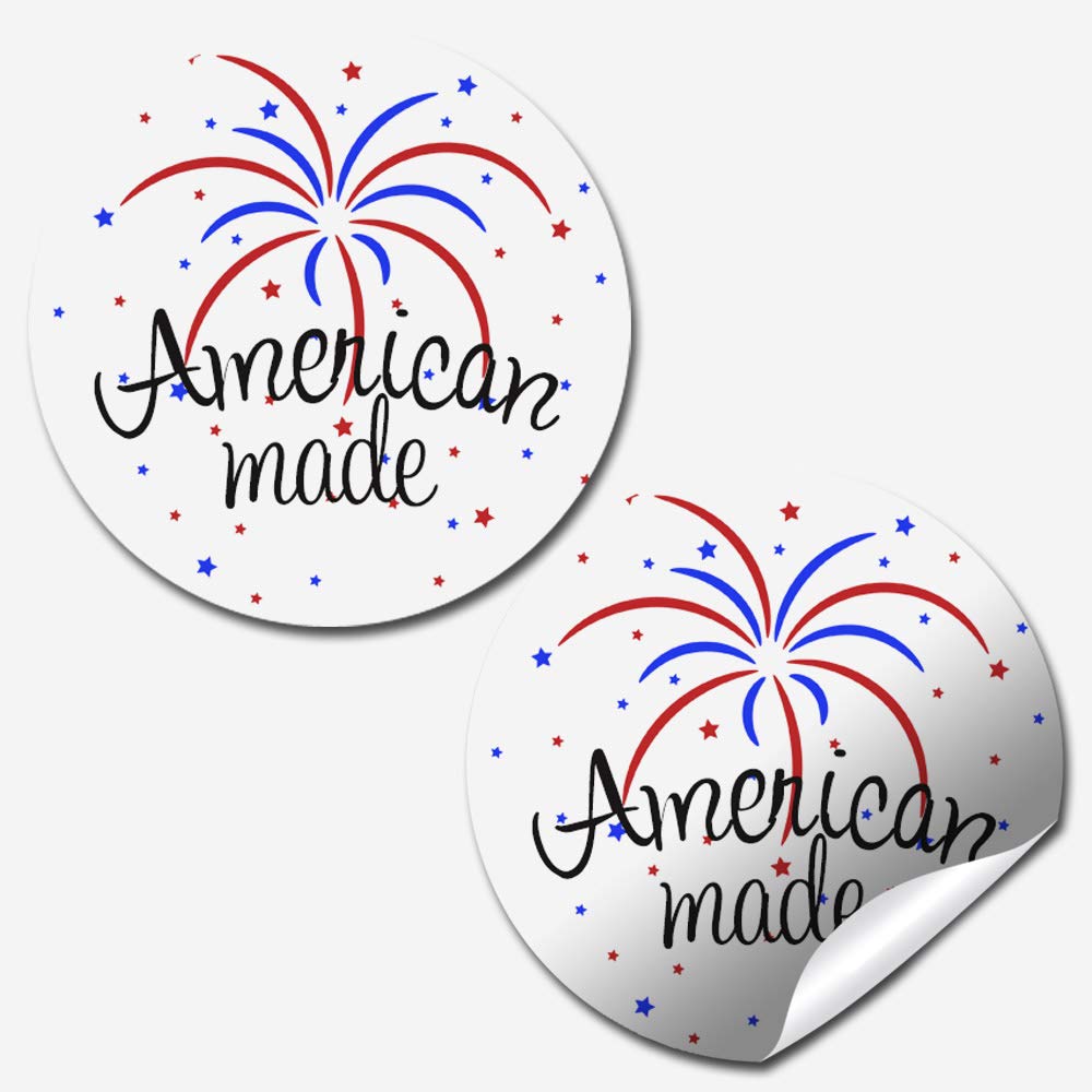Autocollants pour cartes postales feux d'artifice AmandaCreation rouge bleu x60