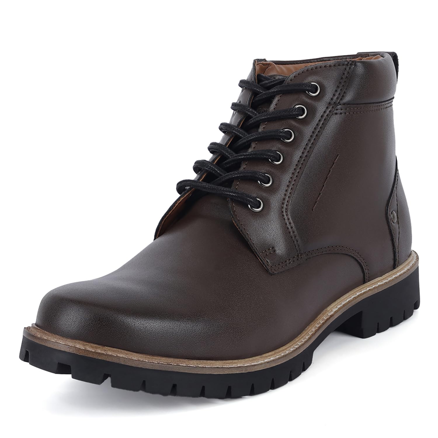 LOUIS STITCH Chukka Boots Men| Handcrafted PU Leather | High Ankle Boot| Comfortable Formal Office & Business Wear Shoes |Dual Tone Patina Finish | Hiking and Biker Boot Size-UK7 Brown RGBTWB (B0D3QMM9VL) Amazon Price History, Amazon Price Tracker