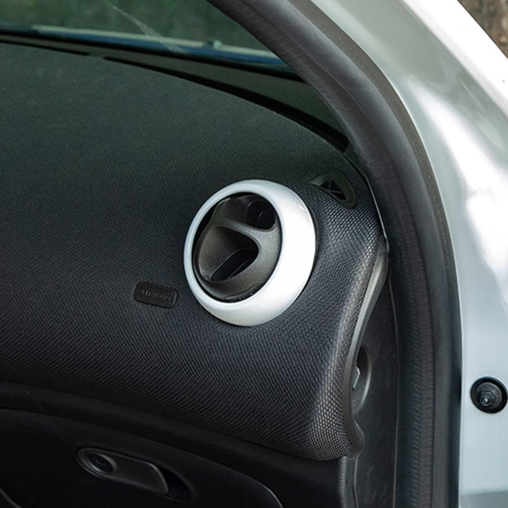 4 Pezzi Decorazioni Per Prese D'aria – ABS Nero Per Smart Fortwo 453 2015-2020, Adesivo, Antigraffio E Facile Da Montare