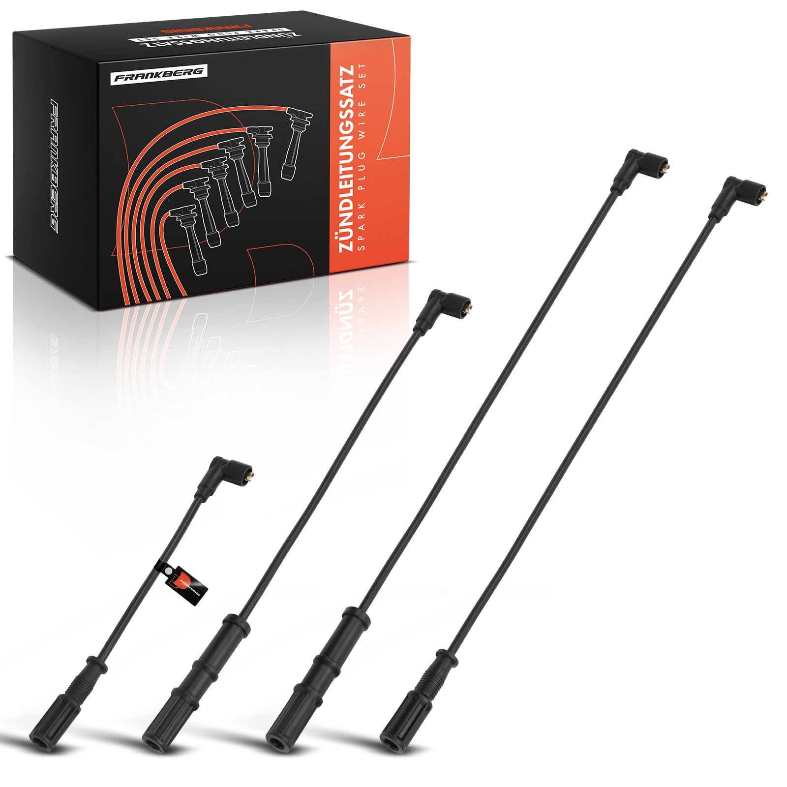 Frankberg Set di 4 cavi di accensione per motori a benzina 55202897 | Compatibile con: Box/Hatchback 141, Doblo Box/MPV 223, Fine settimana del Palio 171 173 178 373 374, Punto 188, 141