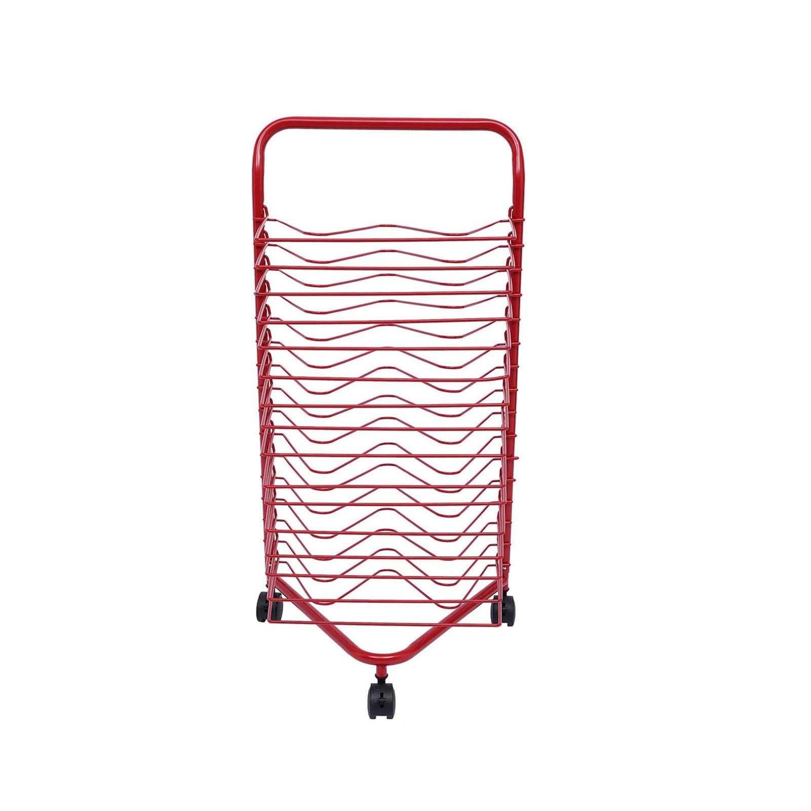 Aioneer Artwork Drying Rack Trolley,16 Tiers Storage Display,Stable Iron Holder For Studios Kindergarten Galleries Home,43x85x32cm