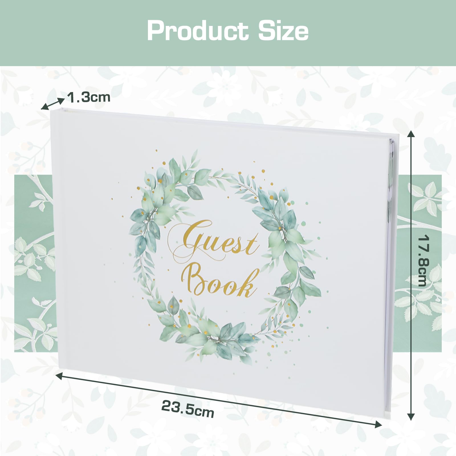 Libro degli Ospiti Matrimonio - Libro Degli Ospiti per Guest Book Matrimonio - 120 pagine 23x17.8 cm carta di alta qualità design semplice copertina rigida perfetto per matrimoni e anniversari