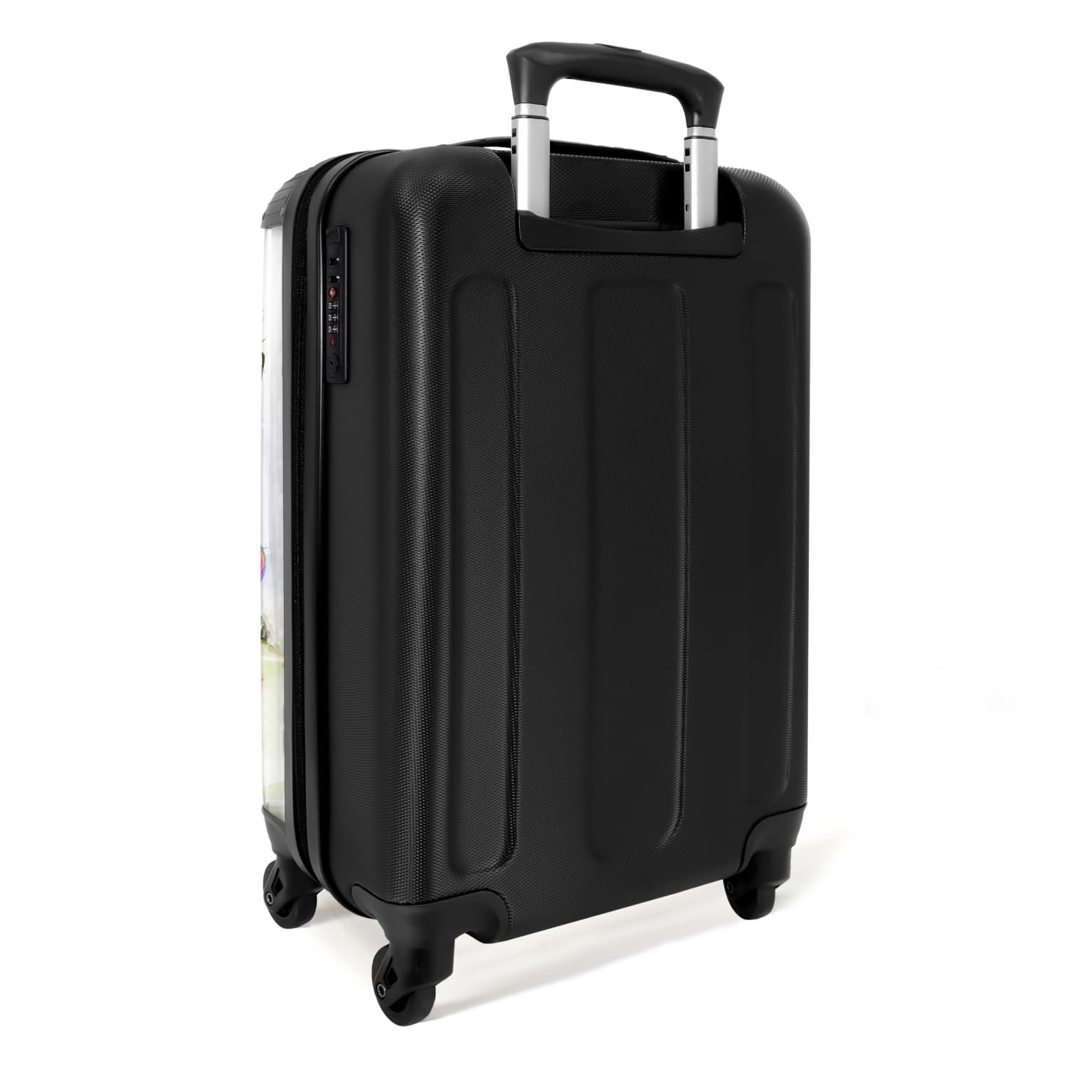 NoBoringSuitcases.com® Kinderkoffer Mädchengeschenke Handgepäck Koffer Reisetasche mit Rollen Kinder - Pink - Einhorn - Regenbogen - Kinder Koffer Madchen Trolley, 55x40x20