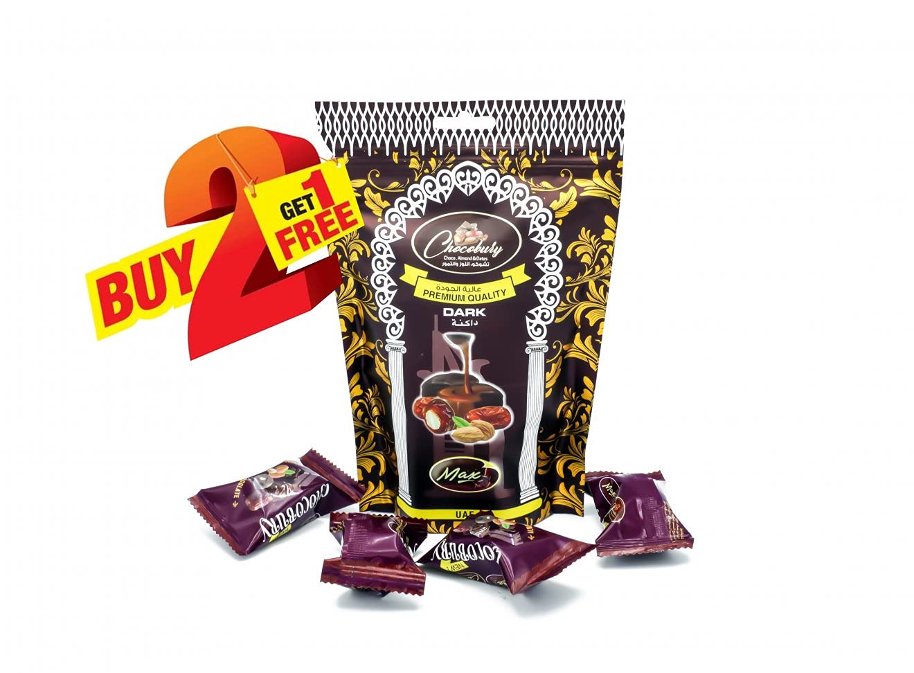Max Chocolate Dates 100Gm Pack of 3 (2+1)