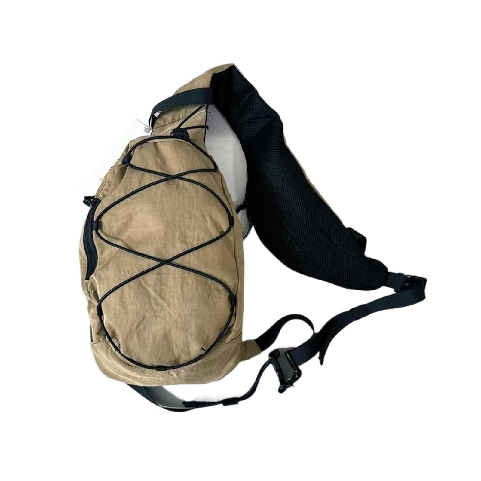 Genérico Bolsa de pecho informal for exteriores gran capacidad compatible con hombres y mujeres(Khaki)