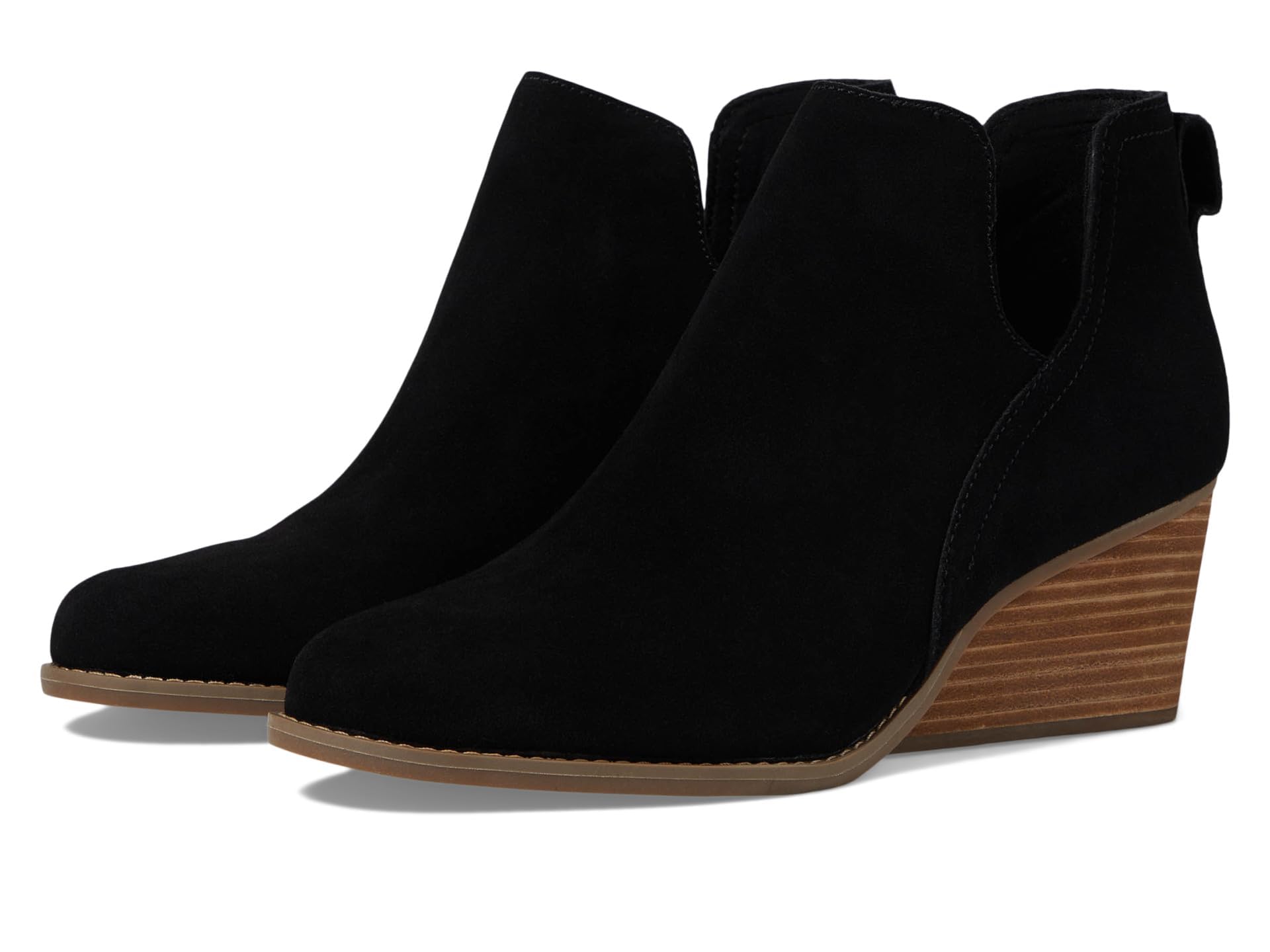 TOMS Women's Gwen Ankle Boot, Black Suede, 4 UK