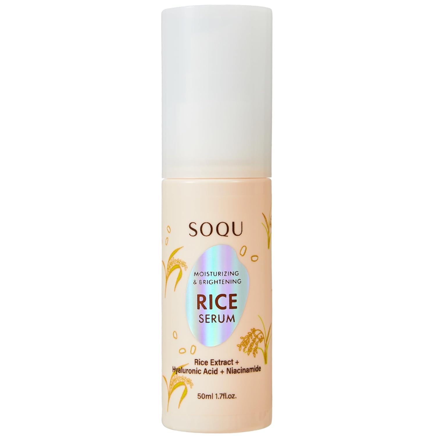 Moisturizing Facial Rice Serum - Hydrating and Brightening Formula with Niacinamide and Hyaluronic Acid for Radiant Skin - 50ml 1.69oz - Made in Korea (50ml / 1.69fl oz, Rice Serum)
