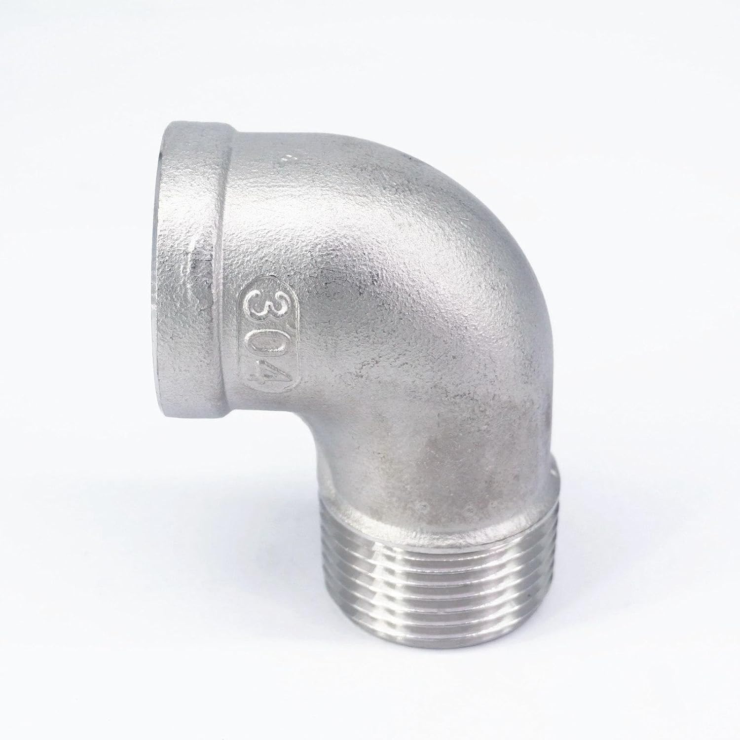 1インチ BSPPメス-BSPTオスねじ 304ステンレス鋼 90度エルボコネクタ パイプ継手 水 油 空気 230 PSI