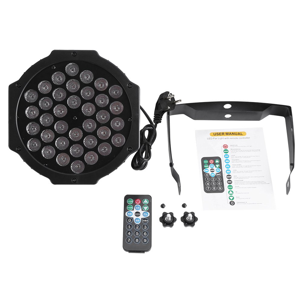 LED Par Bühnenlicht, DMX512 RGBW Scheinwerfer Bühnenbeleuchtung Beleuchtung Lichteffekt mit Fernbedienung und 3 Steuermodus für Show Bar DJ KTV Disco Geburtstag Party Halloween