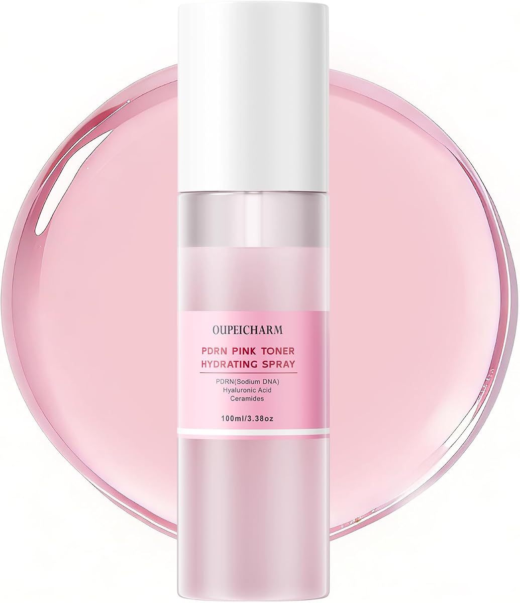 24-Hour Hydrating Pdrn Dual-Serum Spray for Face with Salmon DNA, Ceramides & Hyaluronic Acid, Long-Lasting Hydration, Lightweight and Glow, Multi-Use for Sensitive Skin, Makeup