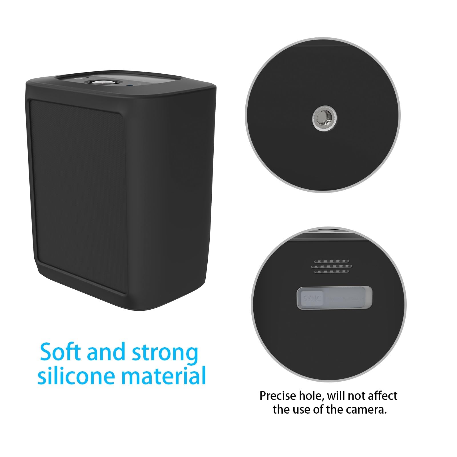 Lot de 2 coques de protection en silicone pour eufy Security SoloCam S220 - Résistantes aux intempéries - Souple et durable - Pour Eufy SoloCam S220 - Étanche - Noir