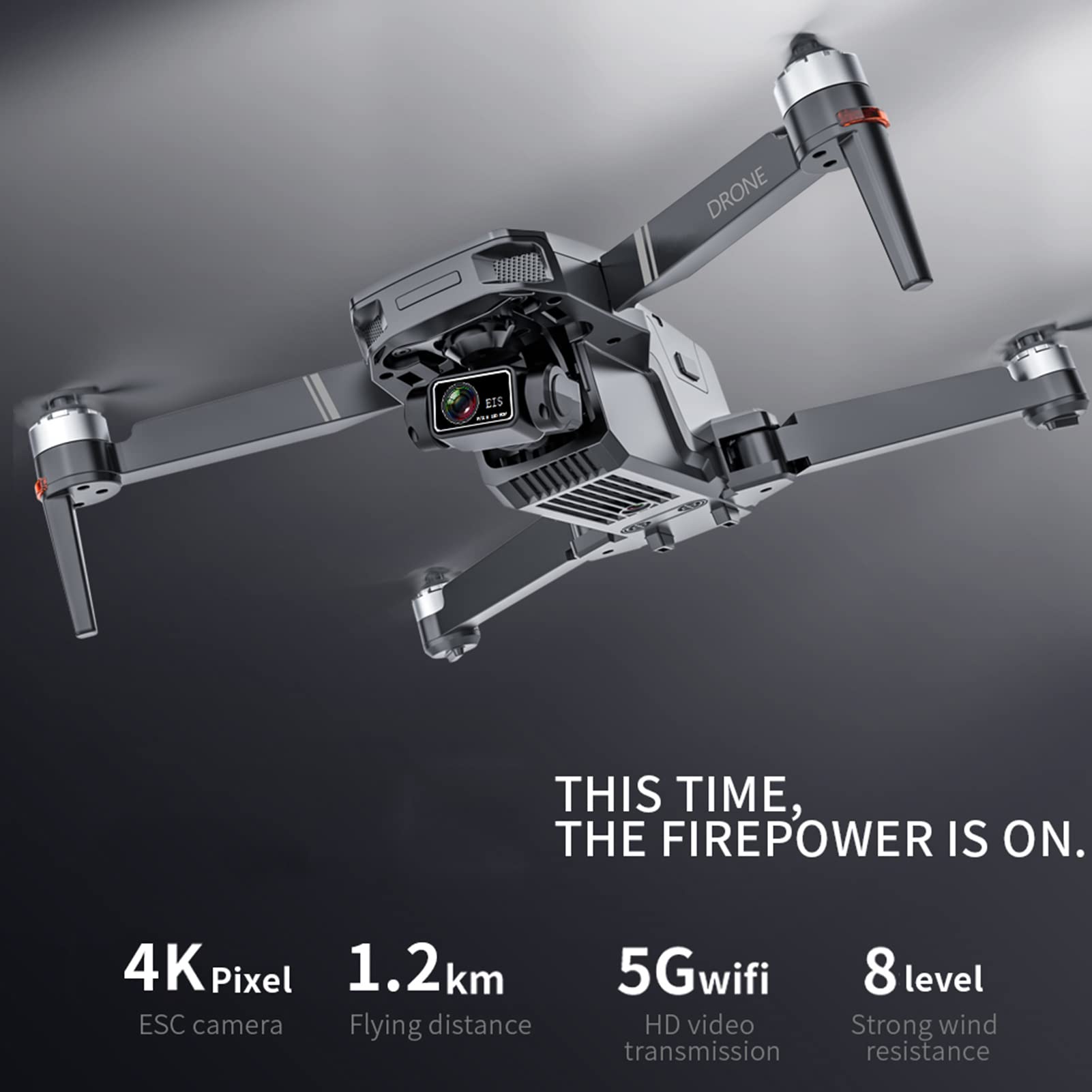 Drone 4K Avec GPS – Écran 4,5″ à La Télécommande – 1000m De Portée – Évitement 360° – 75 Min De Vol (3 Batteries) – Pliable – Livré Avec Valise