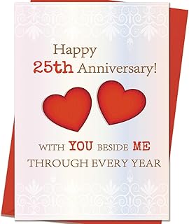 Mcduldul 25th Anniversary Card Gifts for Him Her | Funny 25 Year Wedding Anniversary Card for Couple Husband Wife | Best 25th Aday Decorations
