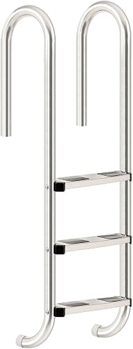 Echelle de Piscine à 3 marches en Acier Inoxydable V2A Zelsius