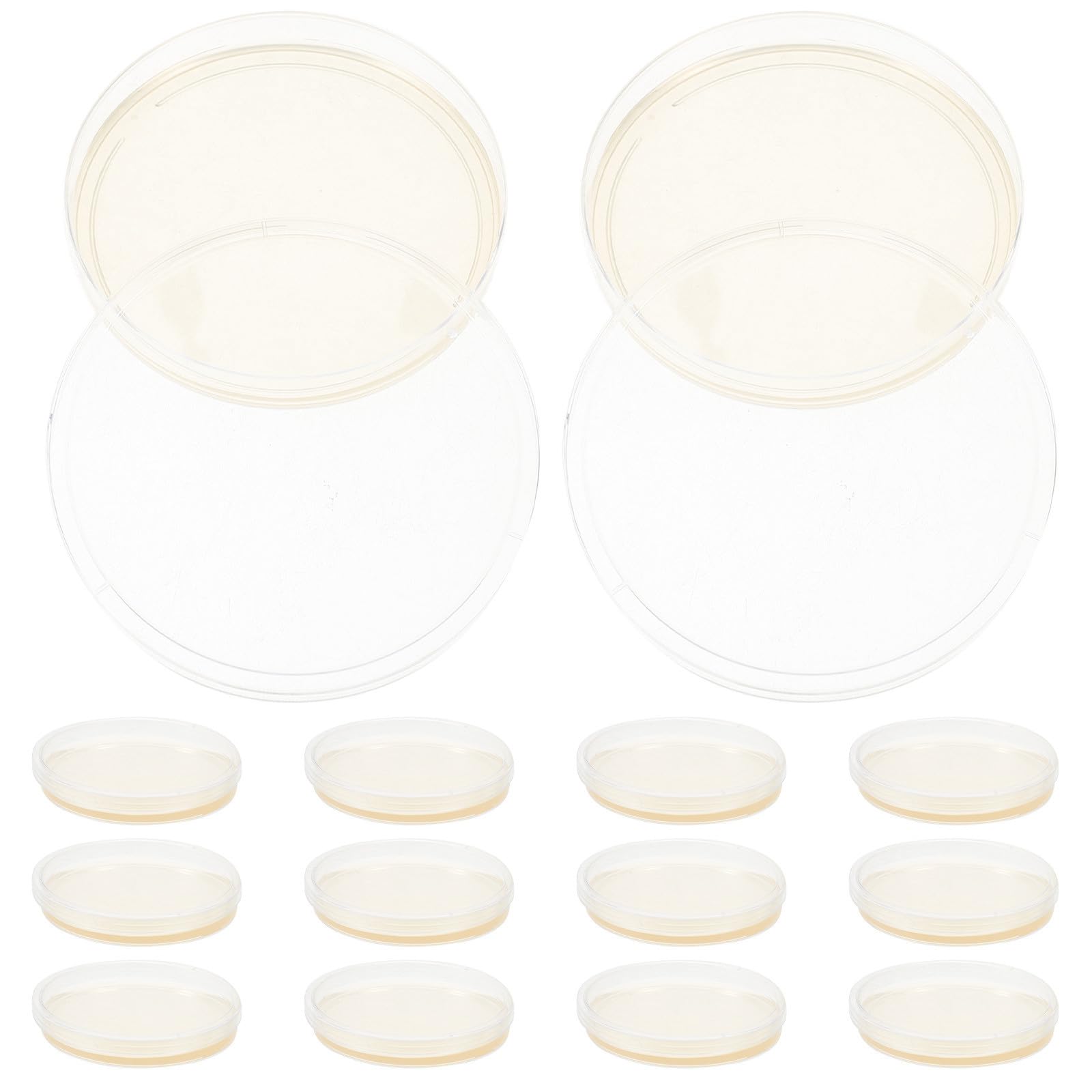 Healeved Placas de Petri Agar Nutritivo para Microbiología, Cultivo Microbiano 9 Cm, 20 Unidades para Laboratorio y Pruebas Científicas