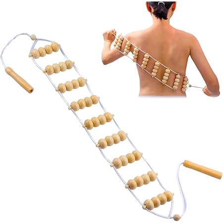 Amazon.com: Wood Back Massage Roller Rope Tool, Wood Therapy Cellulite