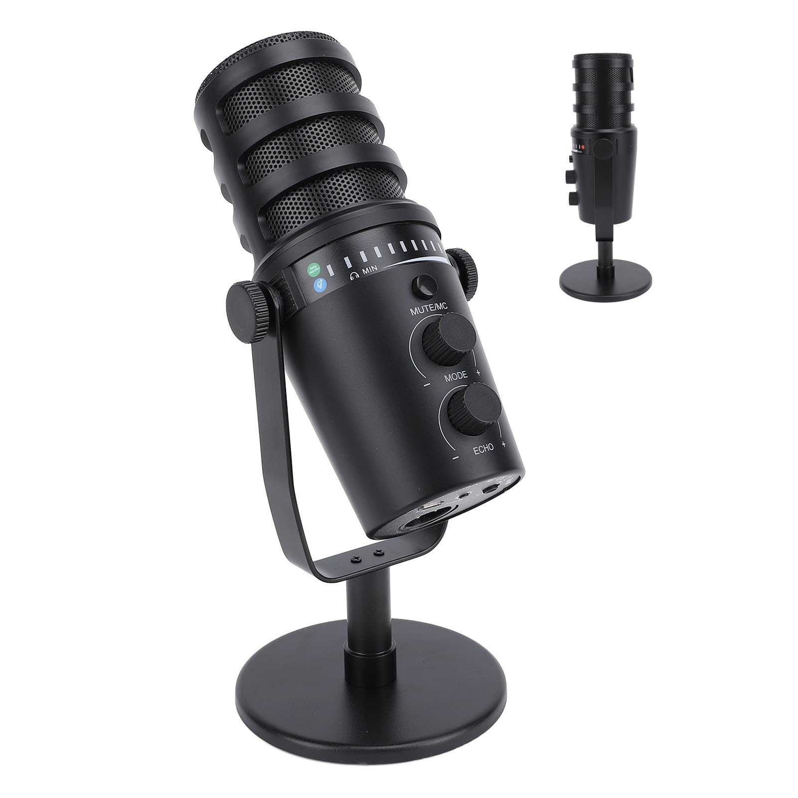 Annadue Mikrofon do Gier USB, Mikrofon Pojemnościowy do Strumieniowego Nagrywania Podcastów, z funkcją Szybkiego Wyciszania, Oświetleniem RGB, Uchwytem Antywstrząsowym, Kompatybilny z