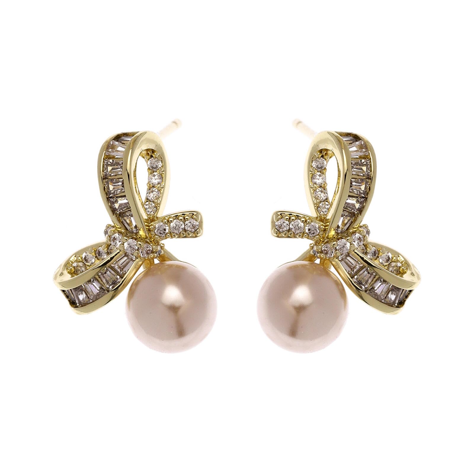 Pendientes de perla rosa para bodas y cenas de gala elegantes 6